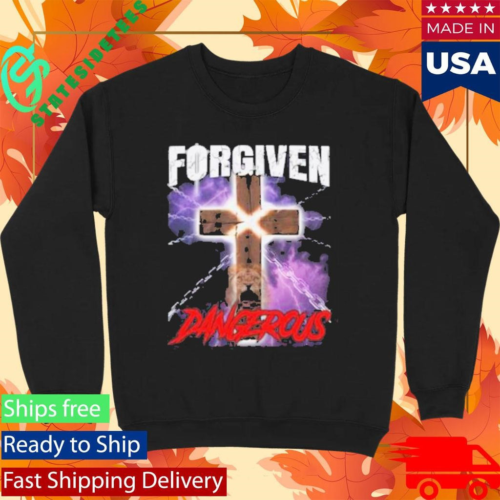 Forgiven &amp; Dangerous Christian Lion Cross Shirt
