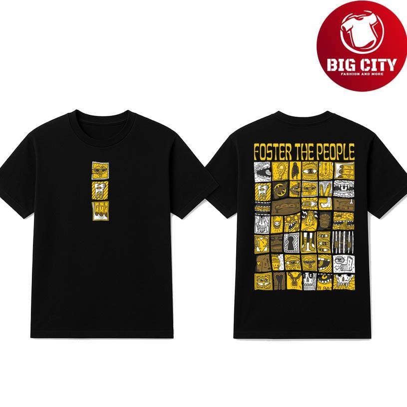 Foster The People Merch Tee Block Icon 2025 Two Sided Shirt