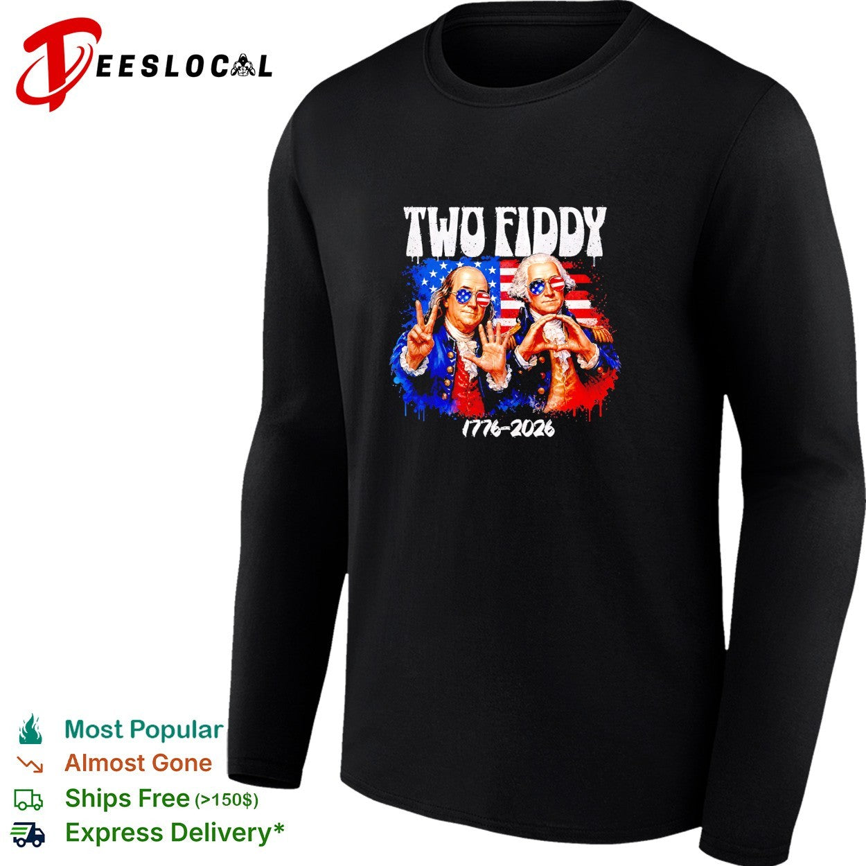 Founding fathers Two Fiddy 1776 2026 shirt