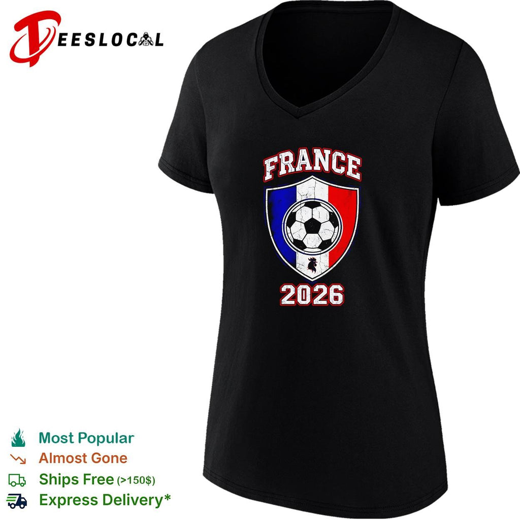 France 2026 soccer shield logo shirt