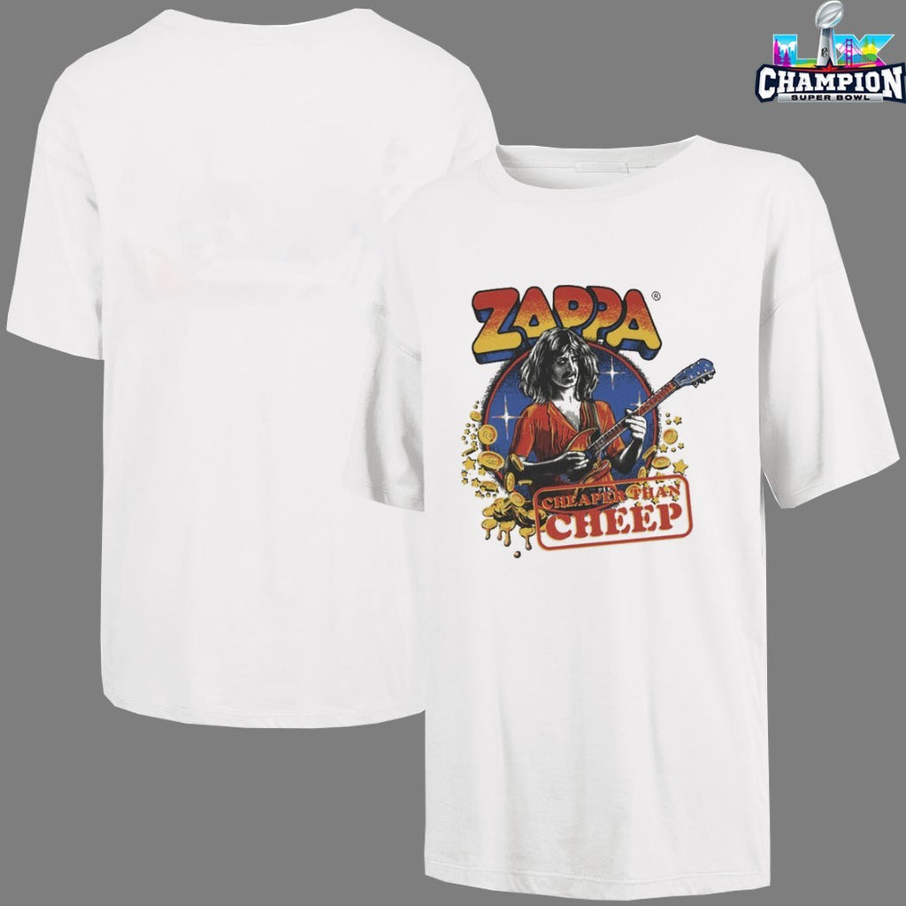 Frank Zappa Cheaper Than Cheep Guitar T-shirts