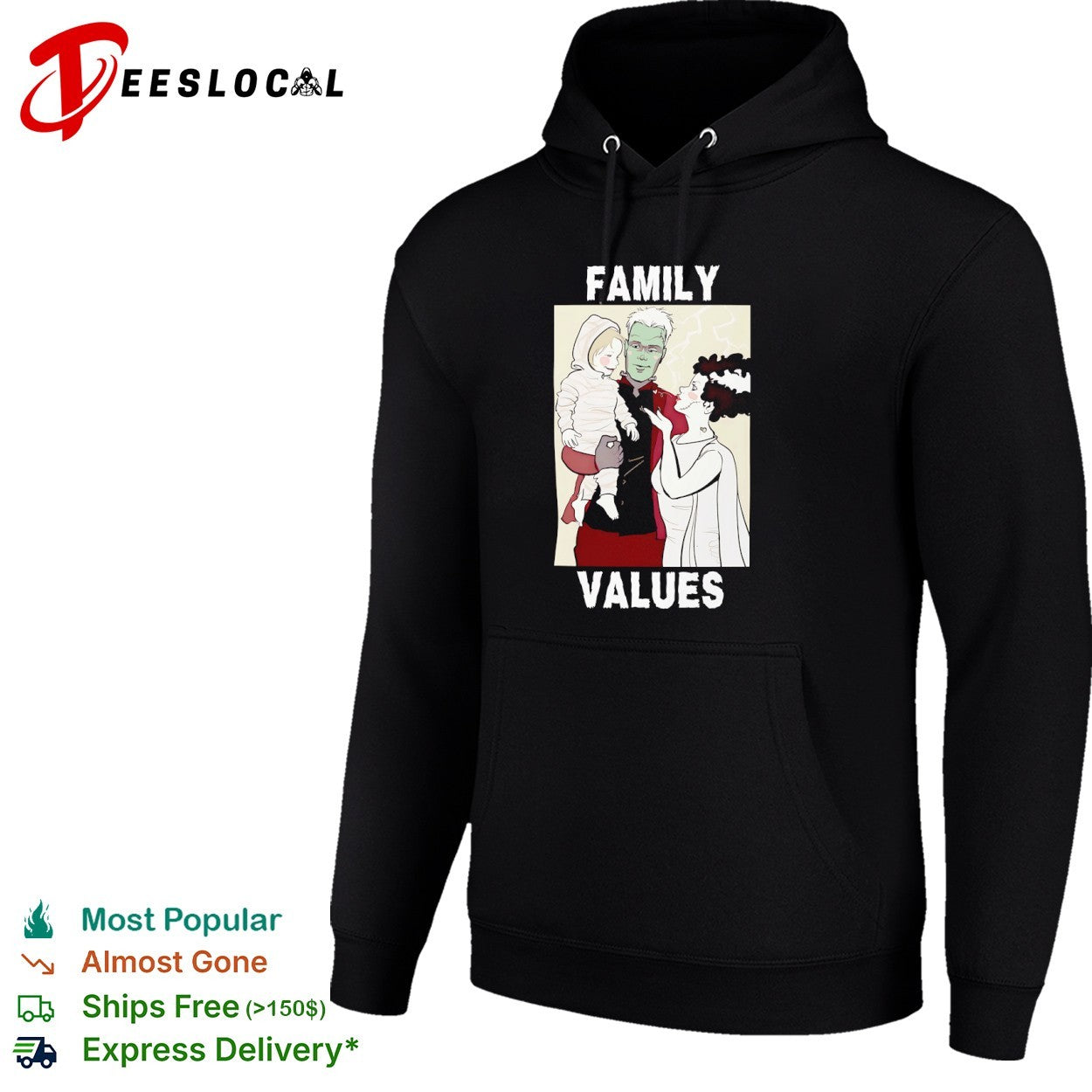 Frankenstein Bride of Frankenstein Mummy Family Values shirt