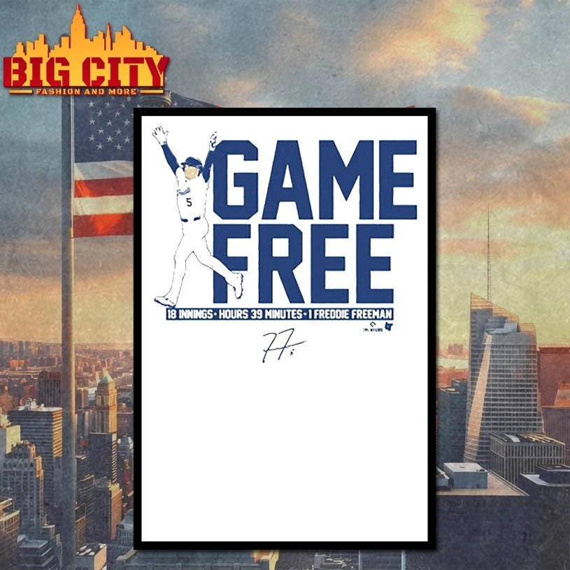 Freddie Freeman game free Signature shirt