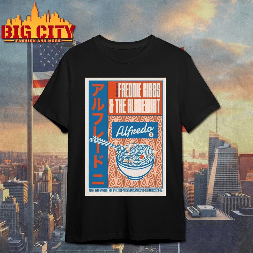Freddie Gibbs And The Alghemist At The Warfield Theatre On Nov 9-10 2025 Poster shirt