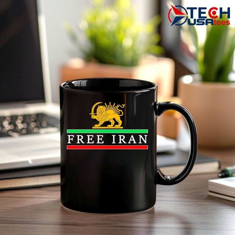 Free Iran Lion and Sun logo shirt