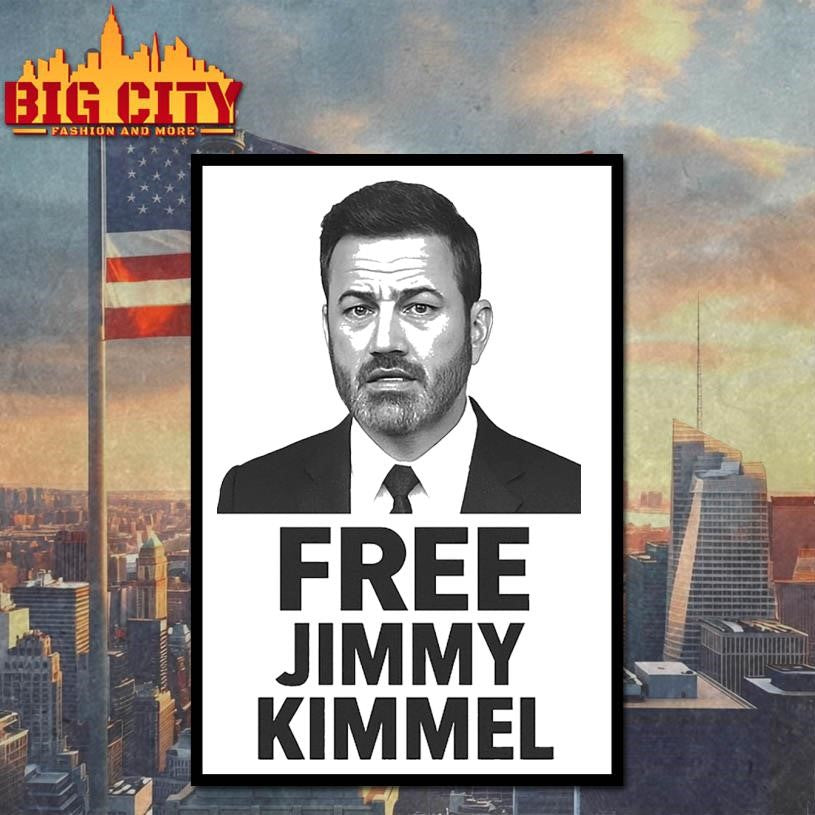 Free Jimmy Kimmel T Shirt Protest Shirt Against Jimmy Kimmel Live Suspension 2025 Shirt