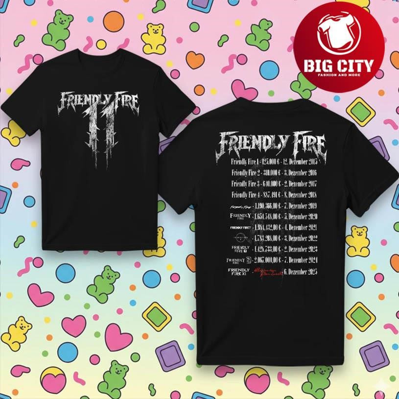 Friendly Fire Tour 2025 Two Sided Shirt