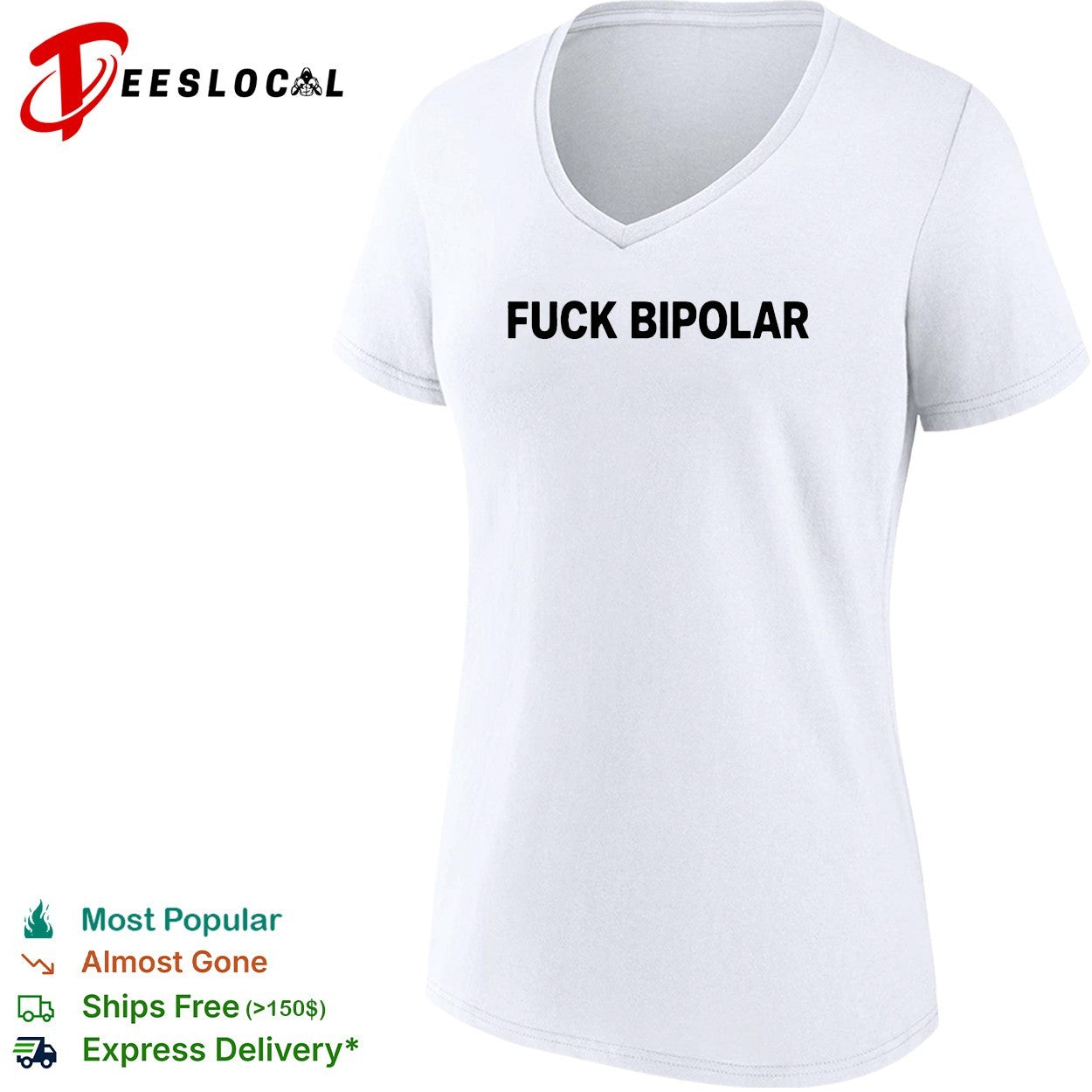 Fuck Bipolar mental health awareness quote humor message casual shirt