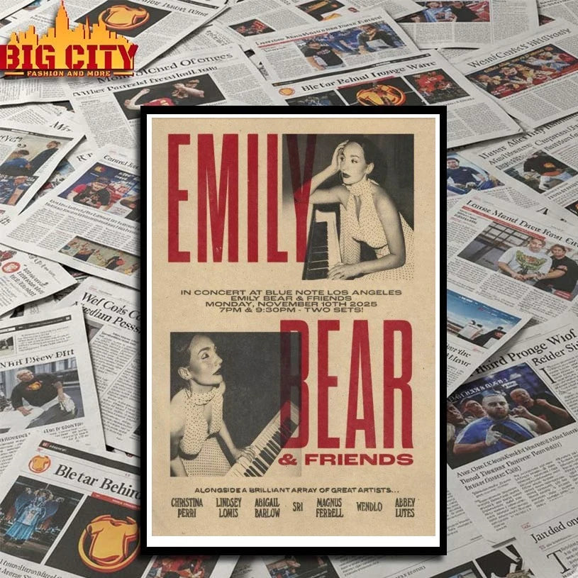 Funny Emily Bear And Friends Nov 10 2025 In Concert At Blue Note Los Angeles Poster Shirts