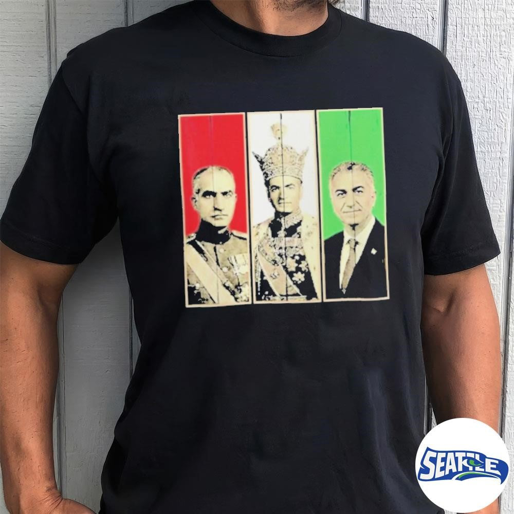 Funny Pahlavi Dynasty Three Generations Reza Shah Mohammad Reza shirt