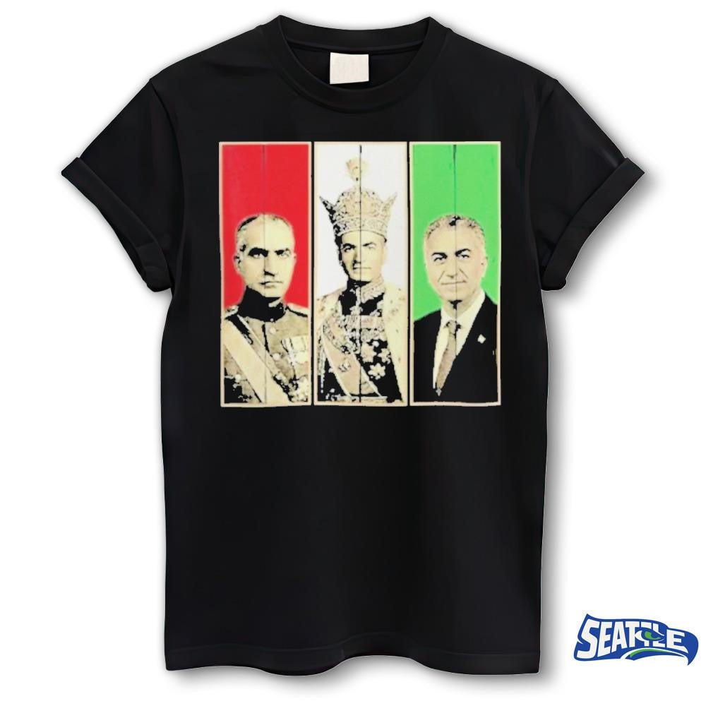 Funny Pahlavi Dynasty Three Generations Reza Shah Mohammad Reza shirt