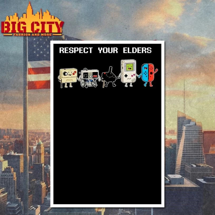 Funny Respect Your Elders Retro Gamer shirt