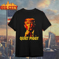 Funny Trump Viral Interview Saying Quiet Quiet Piggy to Reporter shirt