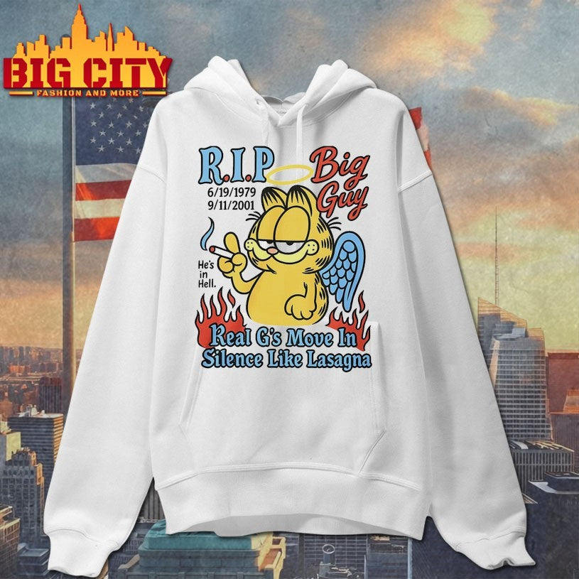 Garfield RIP Big Guy Real G’s Move In Silence Like Lasagna shirt