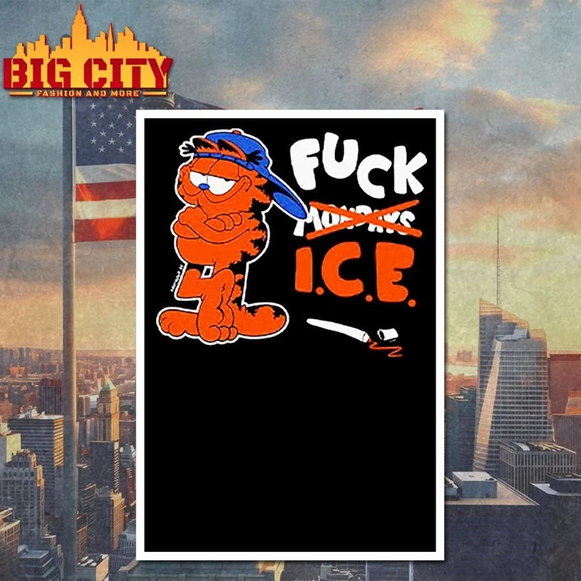 Garfield Says Fuck ICE t-shirt