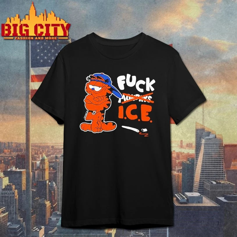 Garfield Says Fuck ICE t-shirt