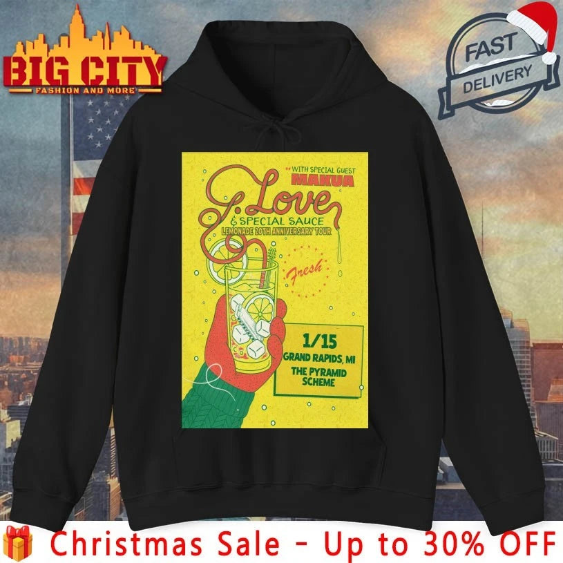 Garrett Dutton aka G.Love With Makua Rothman Jan 15 2026 Grand Rapids Tour Poster shirt