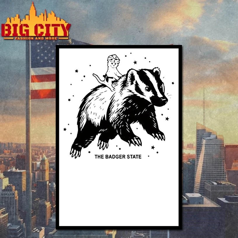 Gary riding badger state shirt
