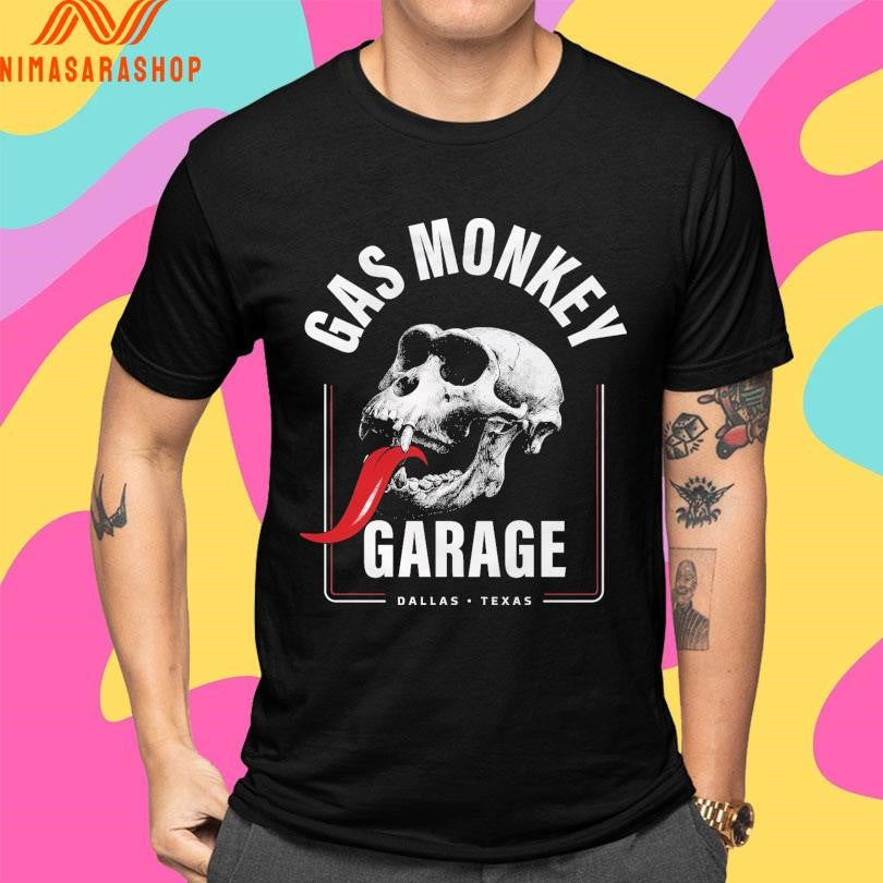 Gas Monkey Garage Dallas Texas Rebel Skull Shirts