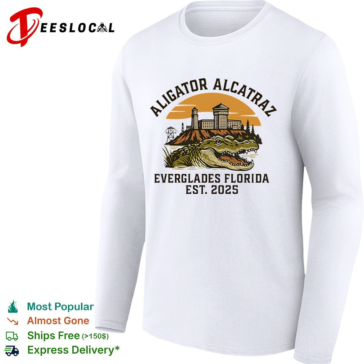 Gator prison aligator Alcatraz Everglades Florida est 2025 shirt