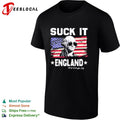 George Washington Suck It England 1776 flag shirt