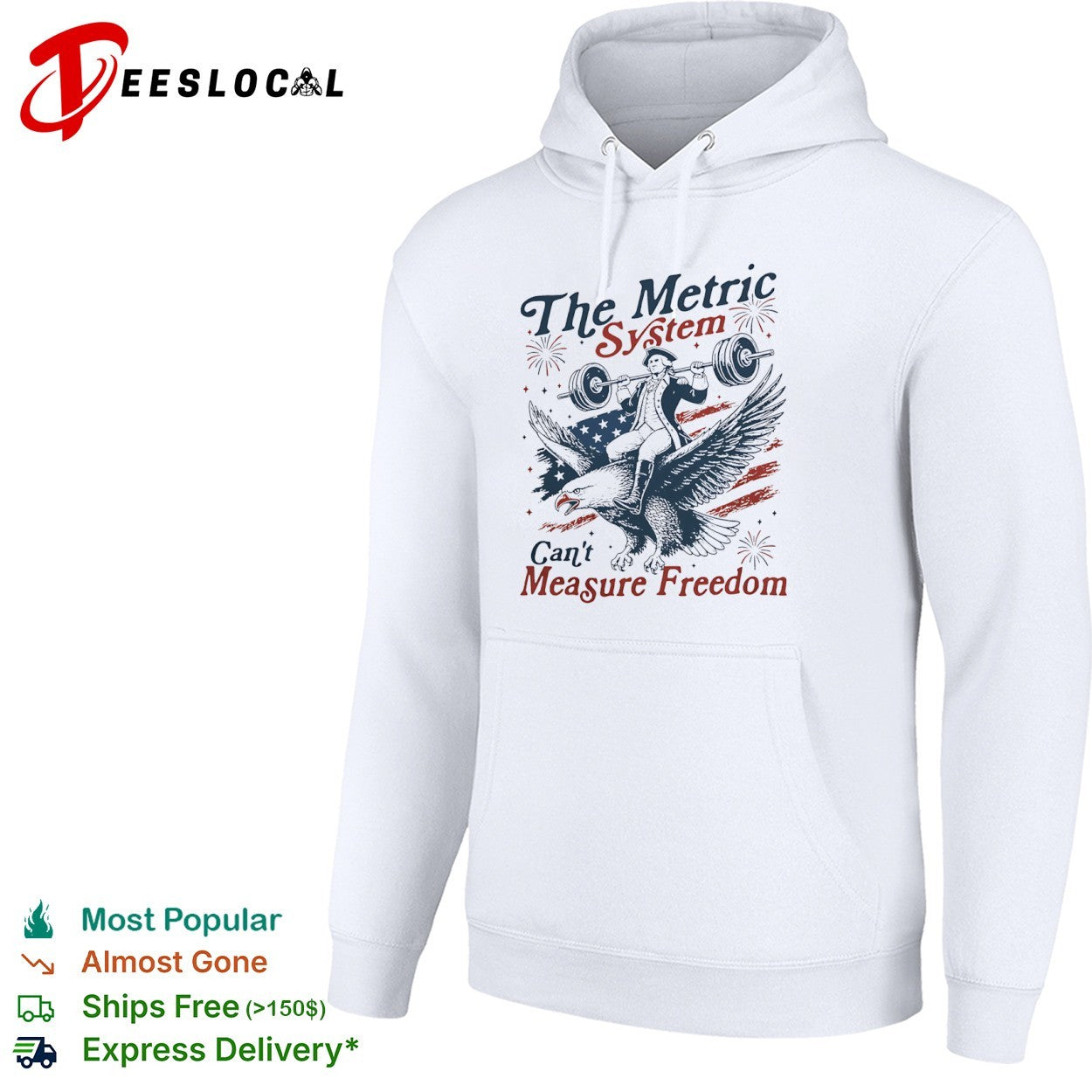 George Washington The Metric System Cant Measure Freedom Patriotic Independence shirt