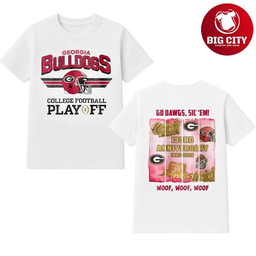 Georgia Bulldogs 133rd Anniversary Go Dawgs Two Sided Shirt