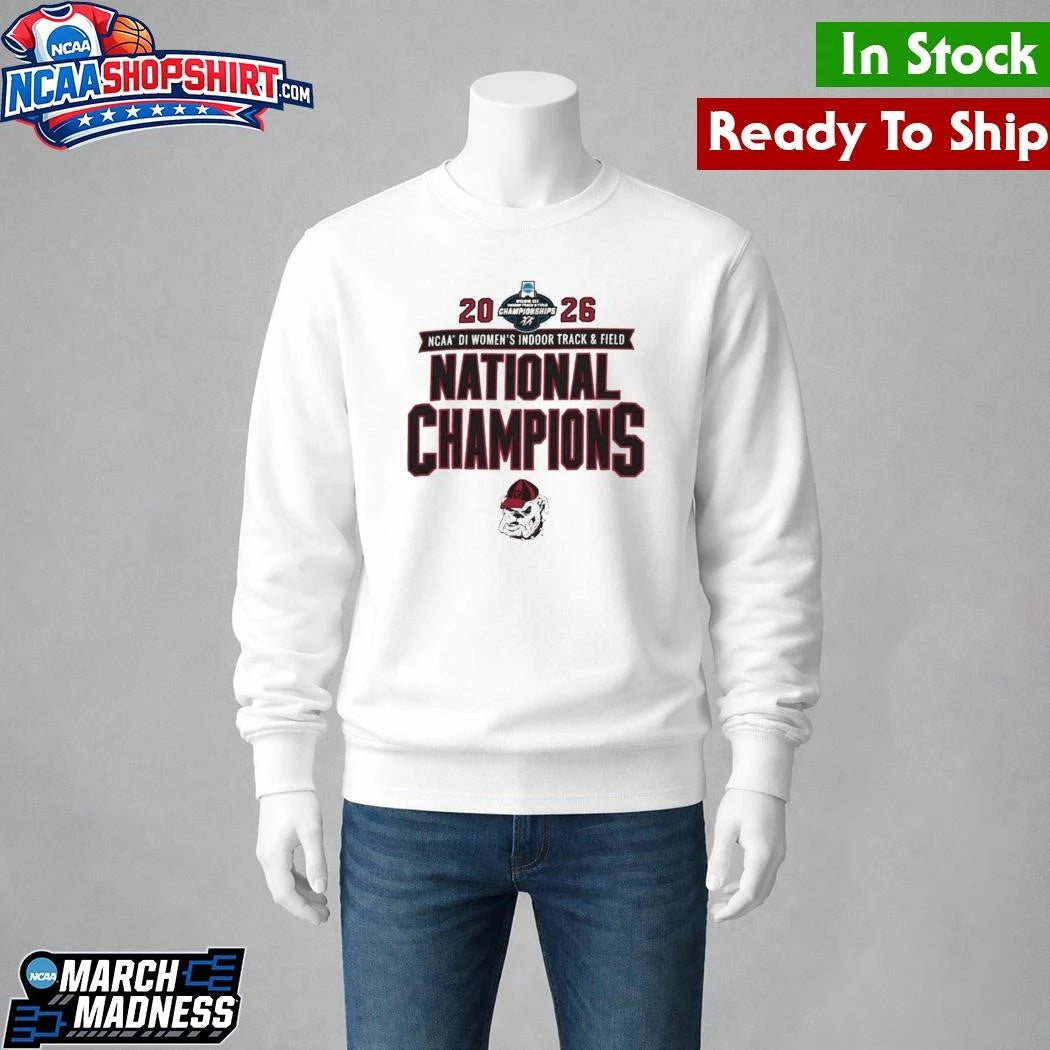 Georgia Bulldogs 2026 NCAA Women’s Indoor Track &amp; Field National Champions Shirt