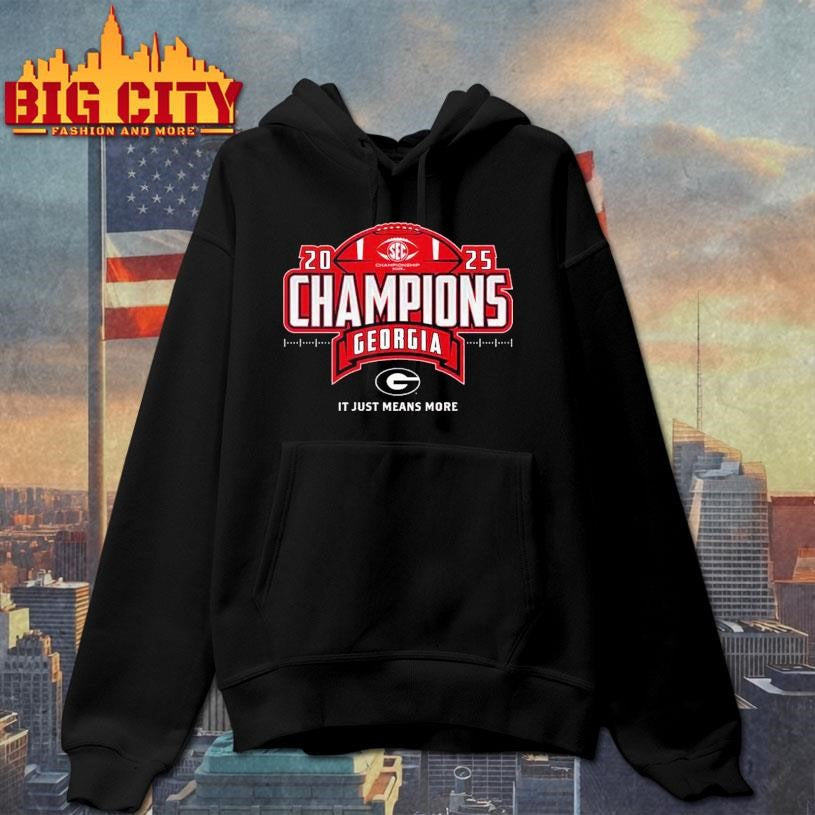 Georgia Bulldogs Blue 84 Women’s 2025 SEC Football Champions Locker Room Shirt