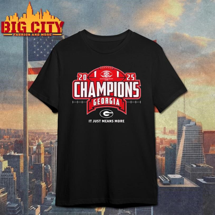 Georgia Bulldogs Blue 84 Women’s 2025 SEC Football Champions Locker Room Shirt