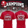 Georgia Bulldogs Champions Sugar Bowl 2025-2026 Game Two Sided Shirt