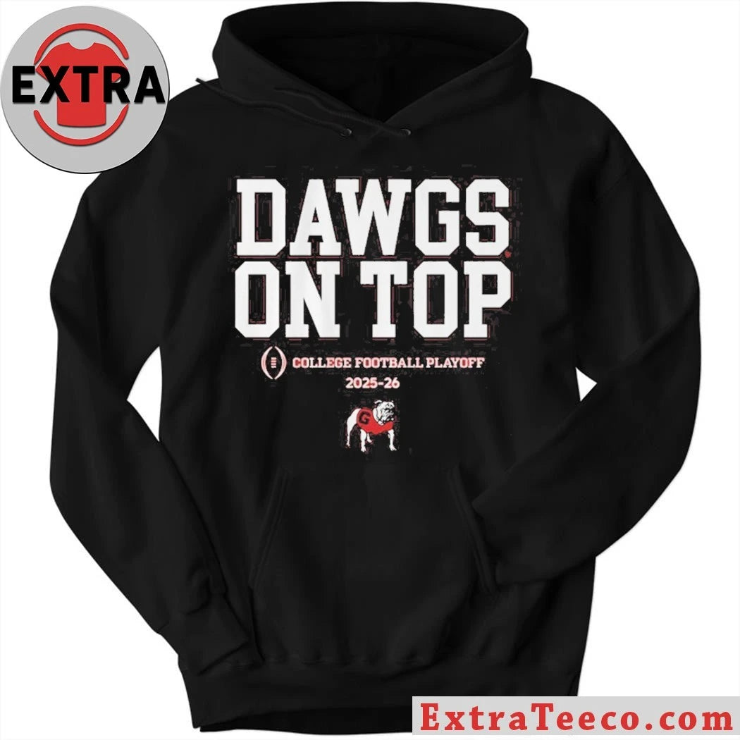 Georgia Bulldogs Dawgs On Top College Football Playoff – CFP 2025-26 Season Logo Shirt