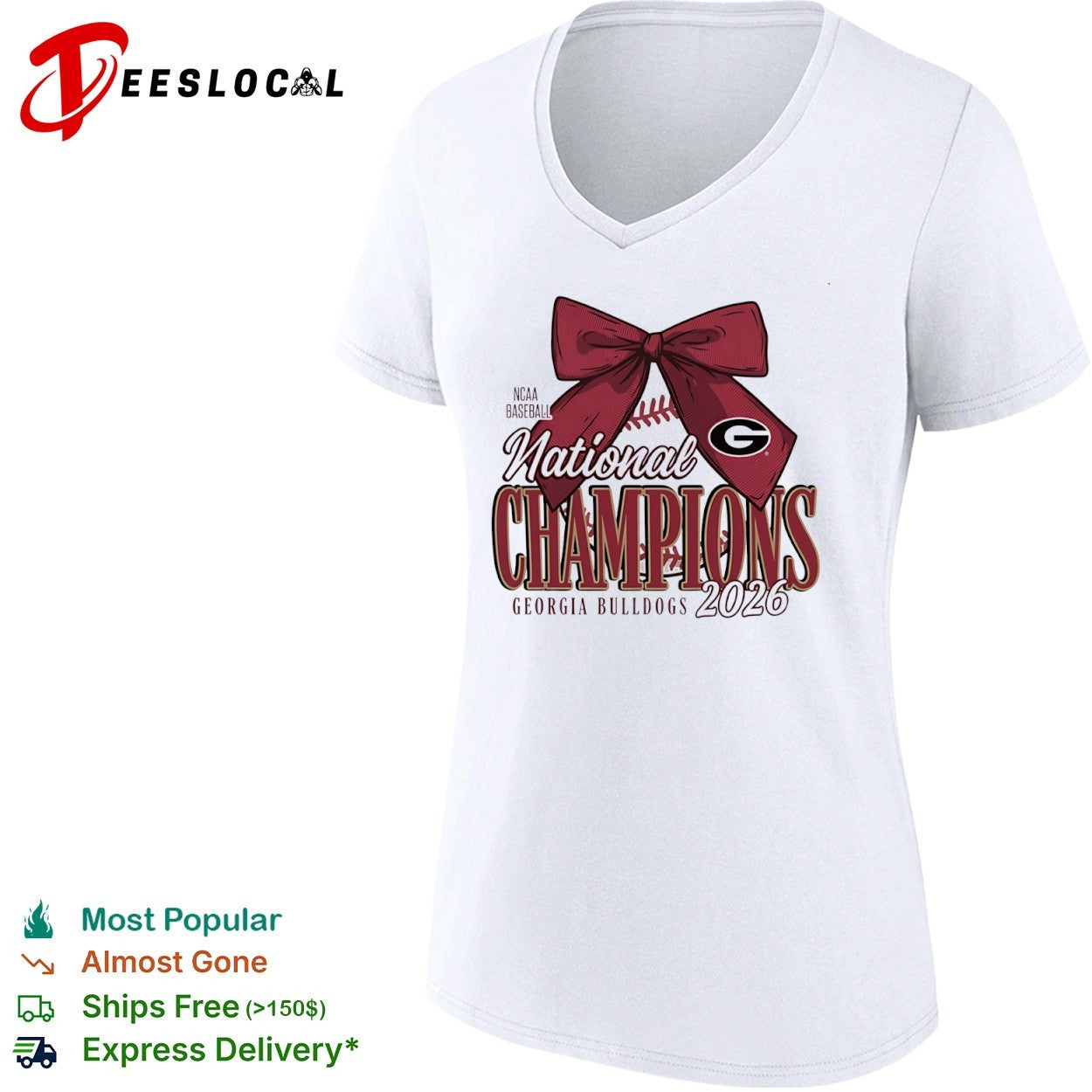 Georgia Bulldogs NCAA Baseball National Champions 2026 shirt