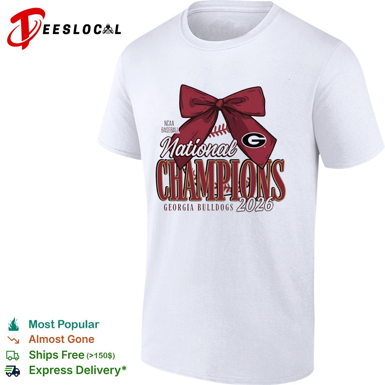 Georgia Bulldogs NCAA Baseball National Champions 2026 shirt