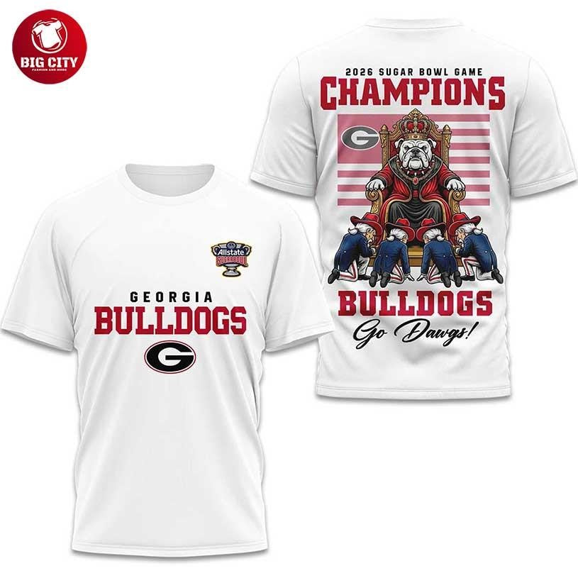 Georgia Bulldogs Rose Bowl Game Champions 2026 Two Sided Shirt