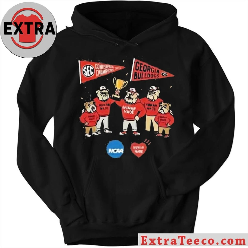 Georgia Bulldogs SEC Champions Human Made 2025 NCAA Congratulations Back To Back Conference Champions 2024-2025 Human Made Collaboration Shirt