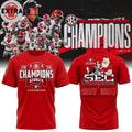 Georgia Bulldogs SEC Football Champions Locker Room 2025 Logo Two Sided Shirt