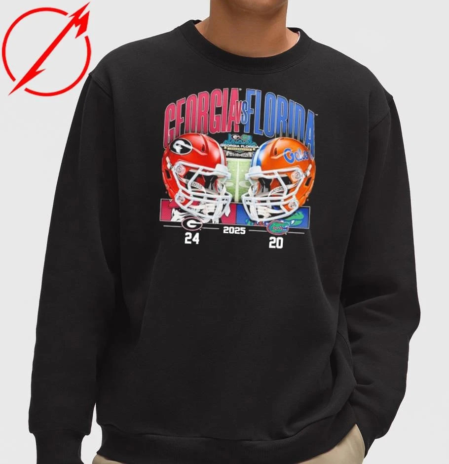 Georgia Bulldogs Victory 24-20 Florida Gators Football 2025 Rivalry Final Score T-Shirt