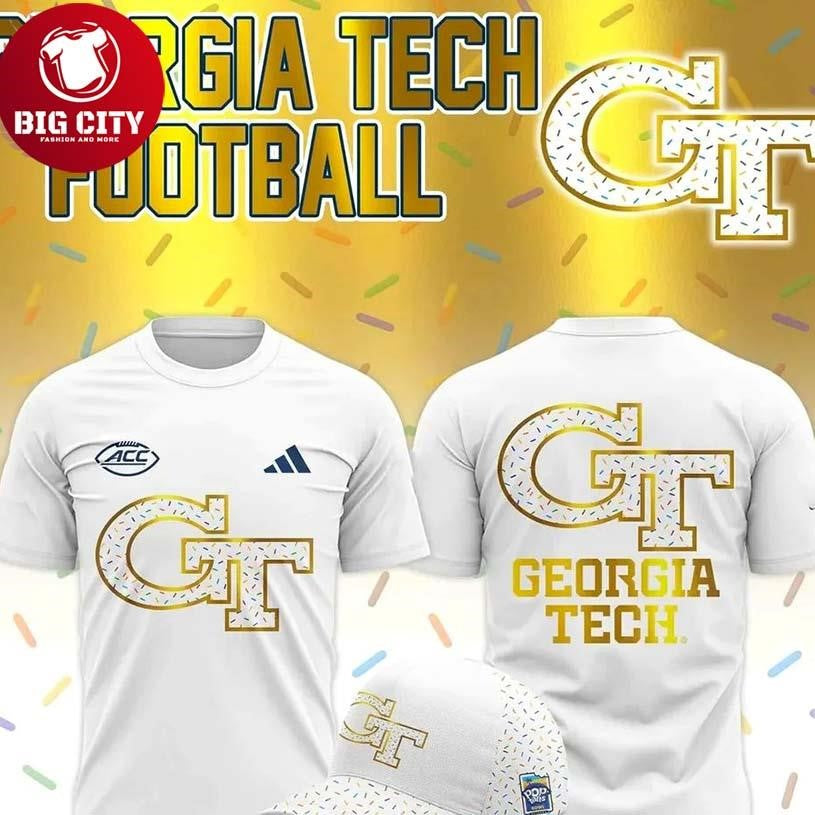 Georgia Tech Football Frosted x Sprinkled Two Sided Shirt