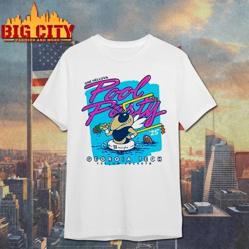Georgia Tech Yellow Jackets One Helluva Pool Party 2025 Mascot Shirt