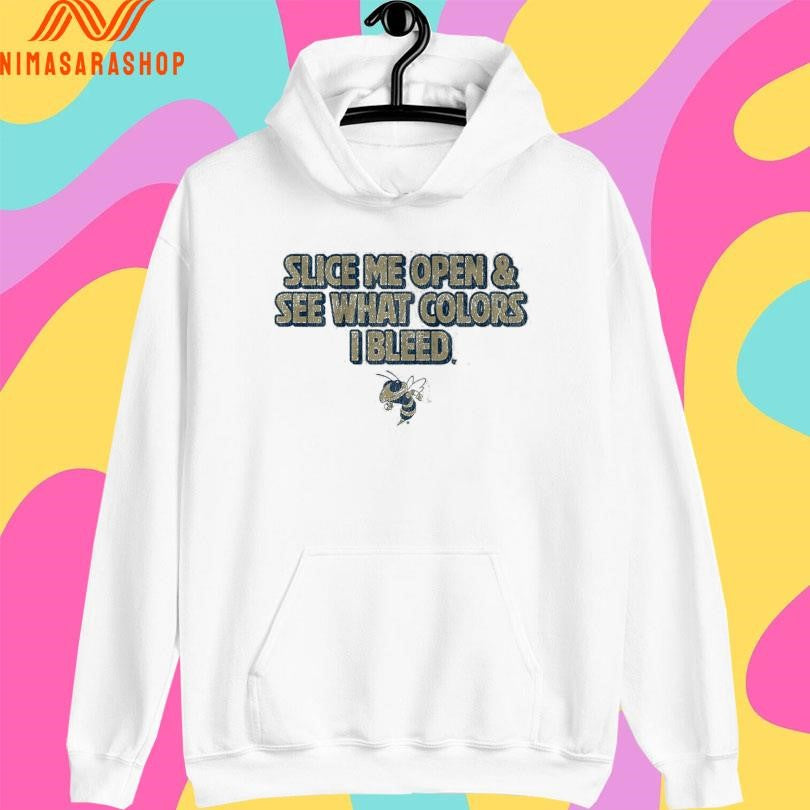 Georgia Tech Yellow Jackets Slice Me Open And See What Colors I Bleed Shirts