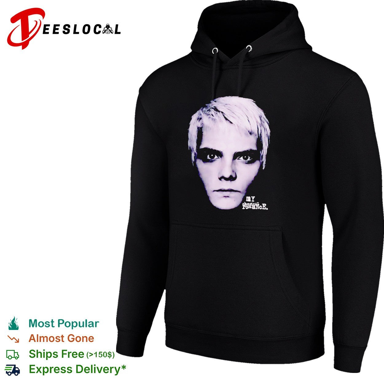 Gerard Way My Chemical Romance Portrait Face Alternative Rock Music Band shirt