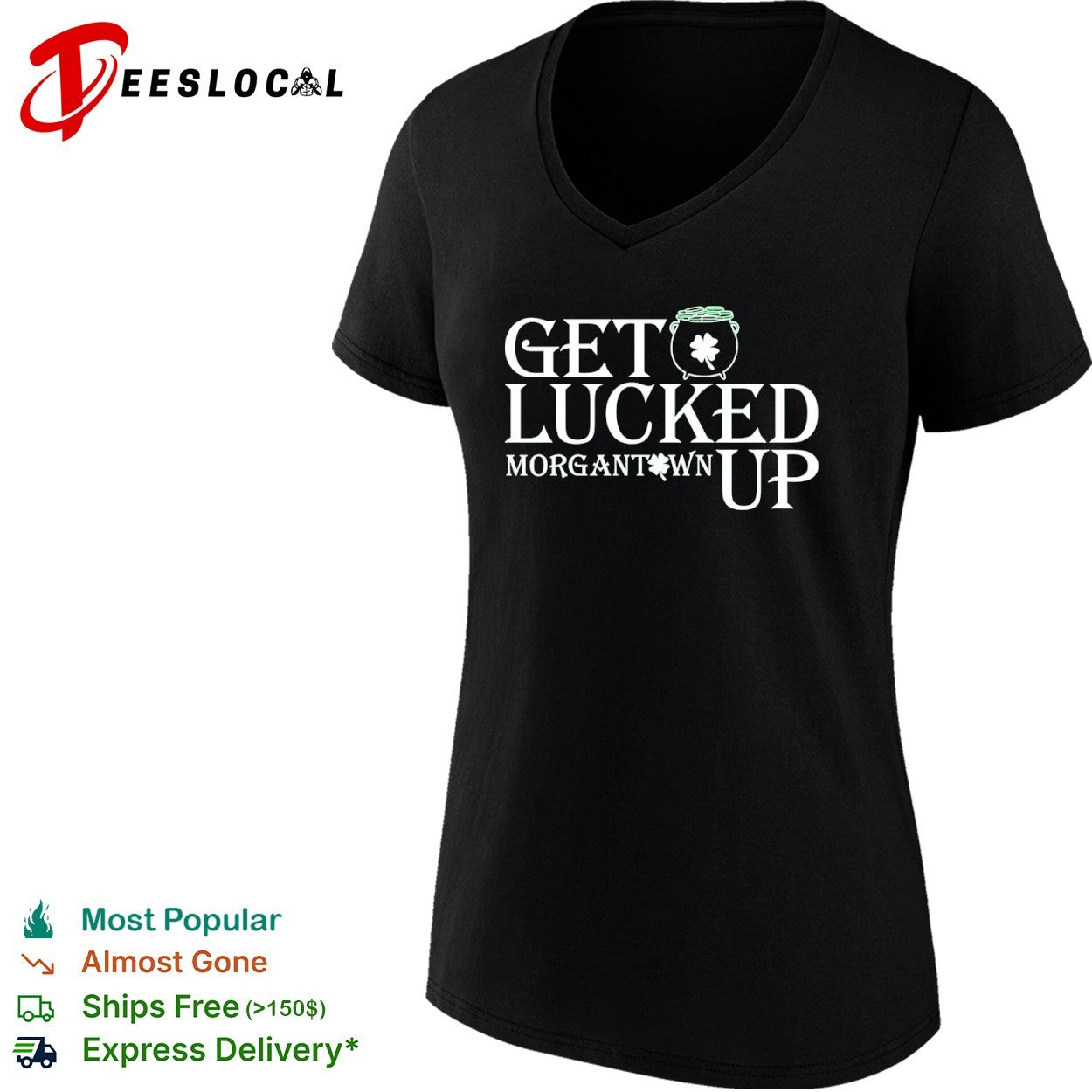 Get Lucked Up Morgantown West Virginia University Mountaineers St Patricks Day shirt