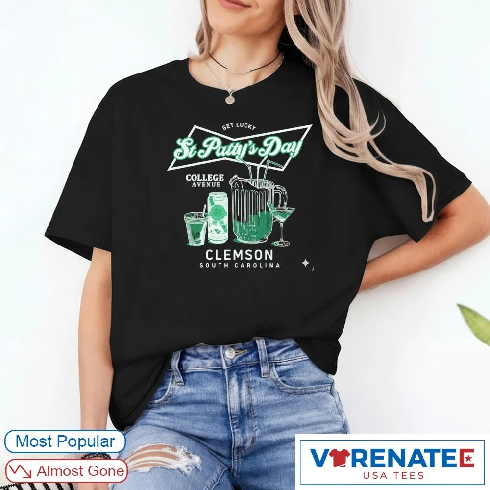Get Lucky St. Patty’s Day College Avenue Clemson South Carolina shirt