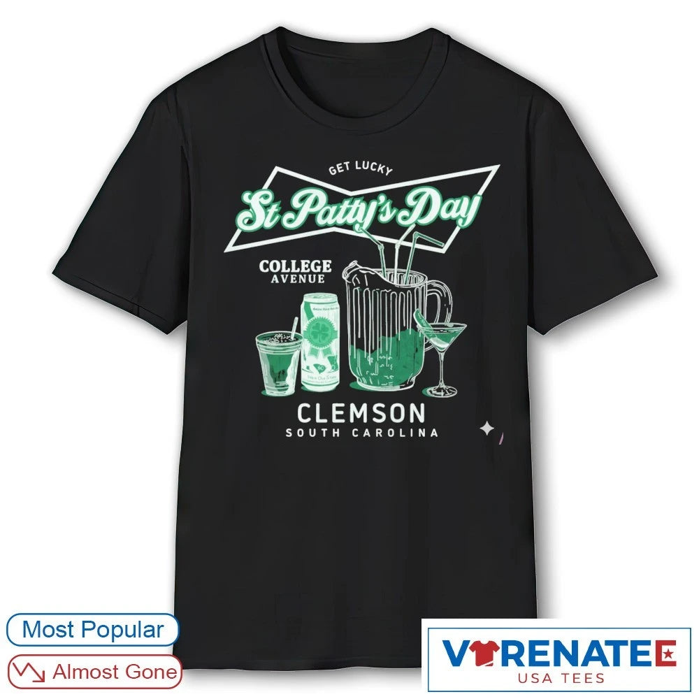 Get Lucky St. Patty’s Day College Avenue Clemson South Carolina shirt
