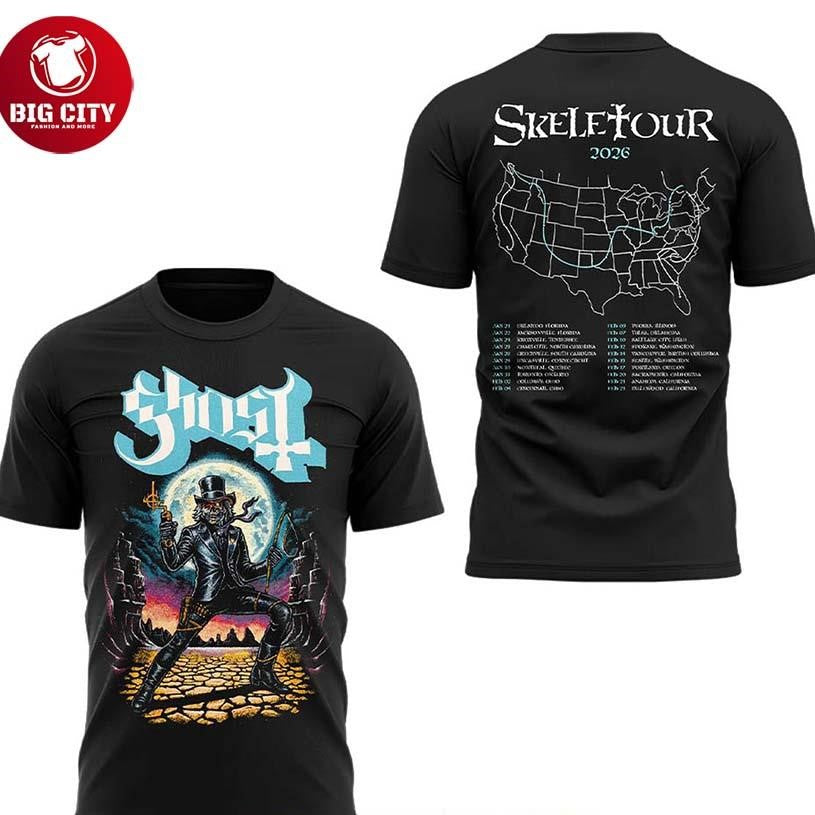 Ghost Band 2026 North America Tour Celebrate Two Sided Shirt