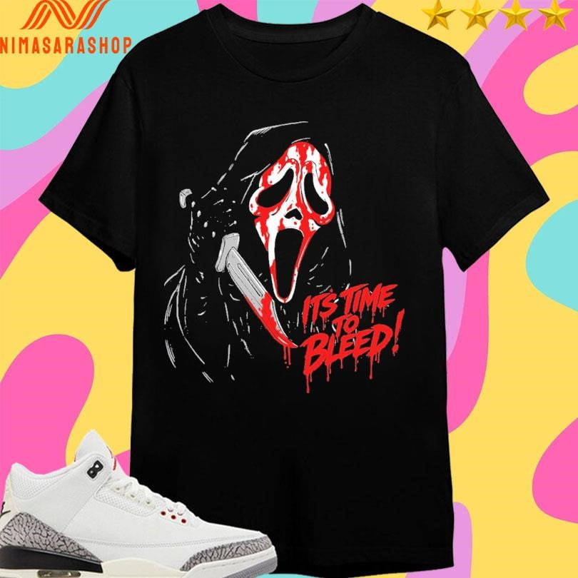 Ghost Face It’s Time To Bleed Bleeding Glow In The Dark Shirts
