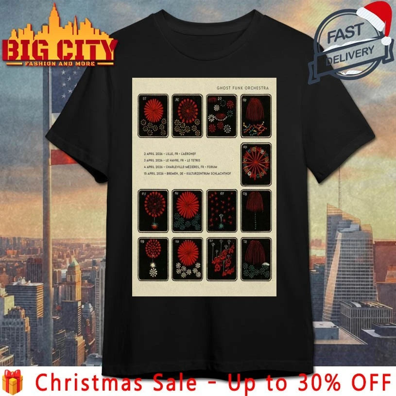 Ghost Funk Orchestra April Tour 2026 Poster shirt