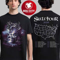 Ghost Skeletour 2026 North America Merch Official Artwork Papa V Perpetua With Dates Back Two Sided Shirt