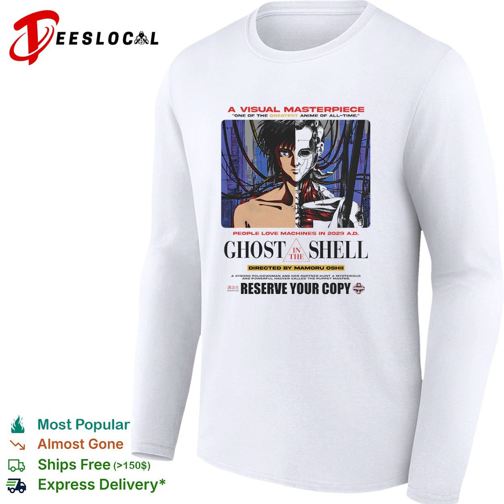 Ghost in the Shell cyborg anime people love machines in 2029 AD shirt
